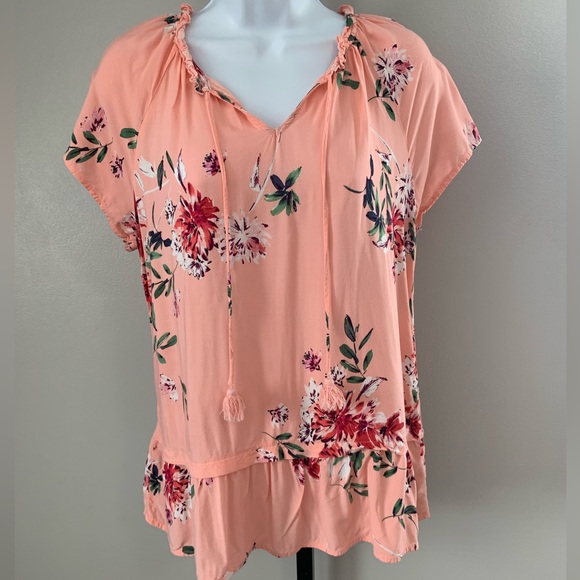 St. John's Bay Coral Floral Blouse - Picture 16 of 16